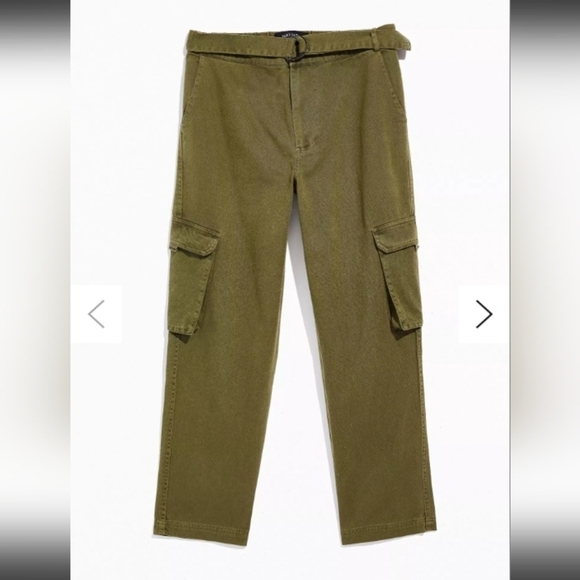 NATIVE YOUTH Other - Native Youth Baggy Belted Olive Green Khaki Cargo Pant Utility Skater Emo Street